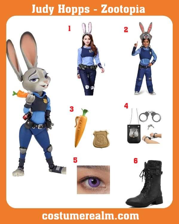 How To Dress Like Dress Like Judy Hopps Guide For Halloween & Cosplay